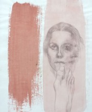 Ritratto di S., punta d'argento e pigmento, 40x25cm, 2004